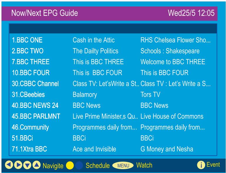 VIEWSONIC N4066W - 1).Now/next EPG: - 1