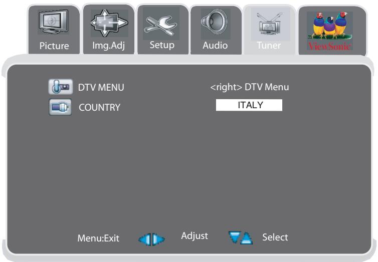 VIEWSONIC N4066W - DTV OSD Functions - 1