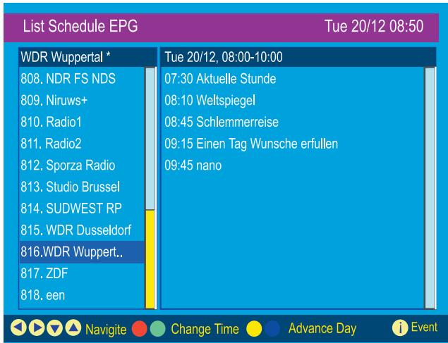 VIEWSONIC N4066W - 2). List Schedule EPG: - 1