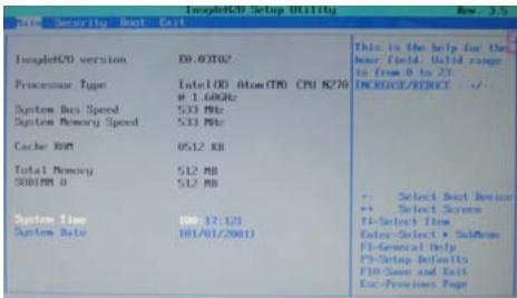 VIEWSONIC VNB101 - 12-6 Enter the BIOS Setup Menu - 1