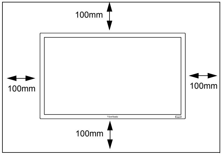 VIEWSONIC CD4225 - Ventilation Requirements for enclosure mounting - 1