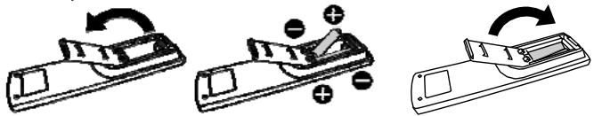 VIEWSONIC CD5233 - Install the remote control batteries - 1