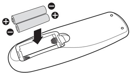 VIEWSONIC CDP6530 - Installing the Remote Control Batteries - 2