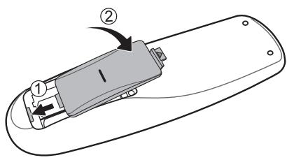 VIEWSONIC CDP6530 - Installing the Remote Control Batteries - 3