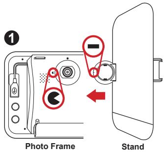 VIEWSONIC DPF8-CAM - How to set up the stand - 1