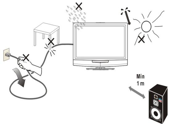 VIEWSONIC N3246W - Please put your TV on a surface place. - 1