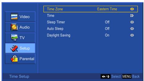 VIEWSONIC N4285P - Setting up Time menu - 2