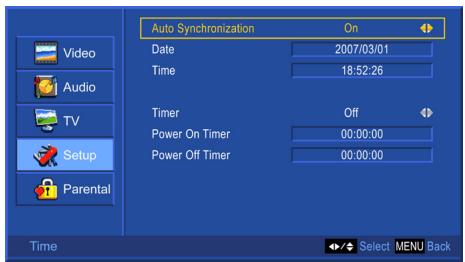VIEWSONIC N4285P - Setting up Time menu - 3