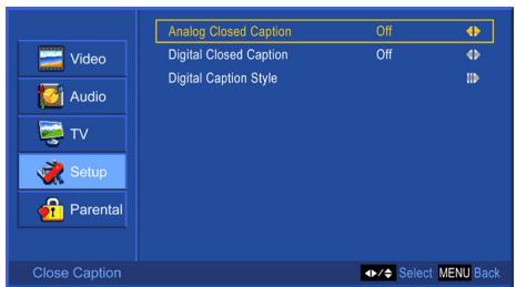 VIEWSONIC N4285P - Close Caption Setting - 3