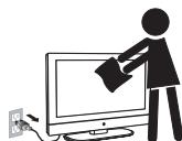 VIEWSONIC N4785P - Cleaning the screen surface/ cabinet of the TV set - 1