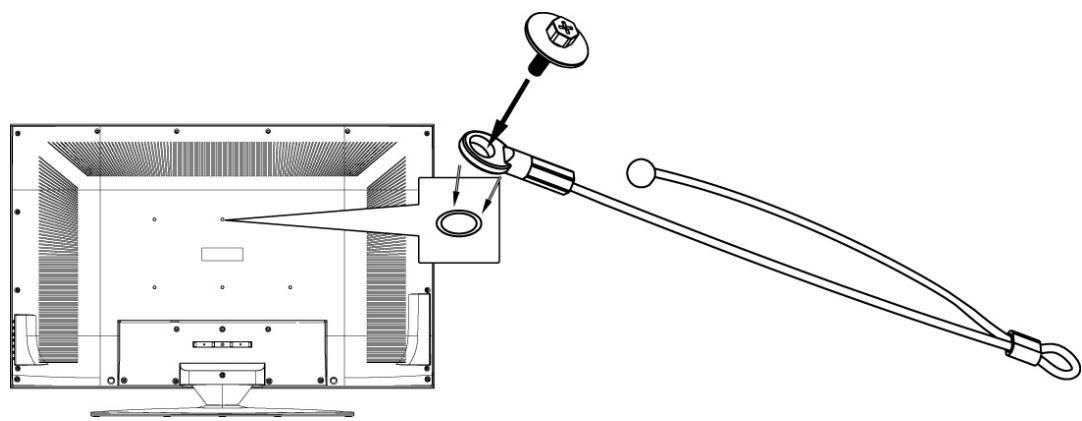VIEWSONIC N5230P - Using the Safety Strap to Secure the TV - 1