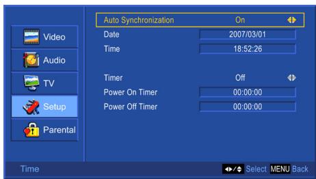 VIEWSONIC N5230P - Setting up Time menu - 3