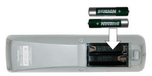 VIEWSONIC NMP-530 - PUT BATTERIES IN REMOTE CONTROL - 2