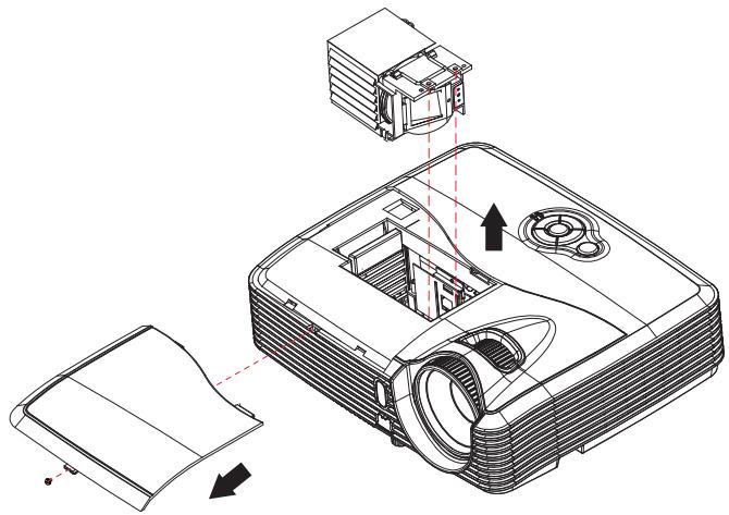 VIEWSONIC PJD5223 - Replacing the Lamp - 2