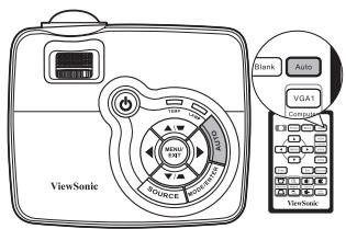 VIEWSONIC PJD5352 - Auto-adjusting the image - 1