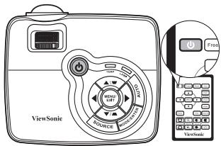 VIEWSONIC PJD5352 - Starting up the projector - 3