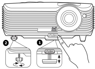 VIEWSONIC PJD5352 - Adjusting the projection angle - 1