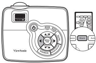 VIEWSONIC PJD5352 - Hiding the image - 1