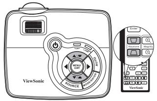 VIEWSONIC PJD5352 - Correcting keystone - 1