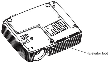 VIEWSONIC PJD5523W - Adjusting the Projector Height - 1