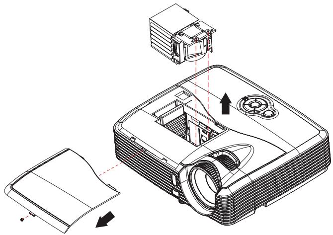 VIEWSONIC PJD5523W - Replacing the Lamp - 2