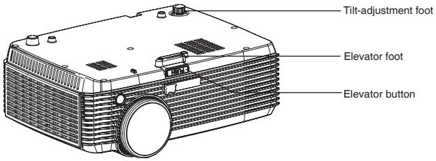 VIEWSONIC PJD6211 - Adjusting the Projector Height - 1