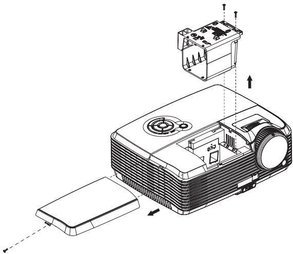 VIEWSONIC PJD6211 - Replacing the Lamp - 2