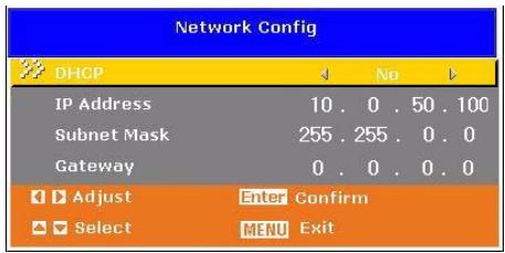 VIEWSONIC PJD6240 - Network Config - 1