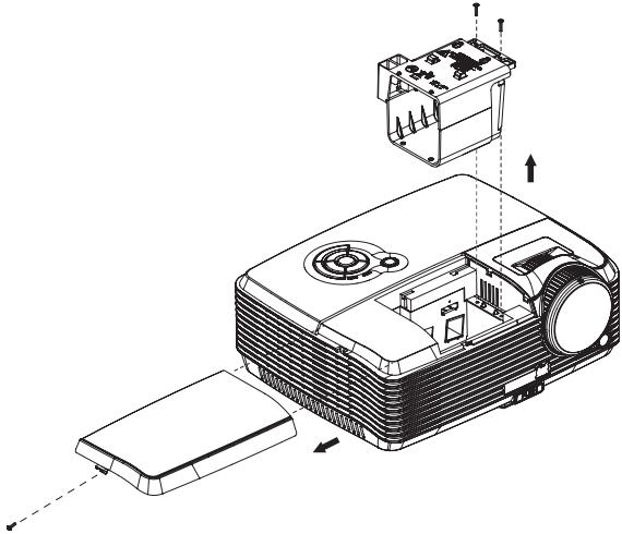 VIEWSONIC PJD6241 - Replacing the Lamp - 2