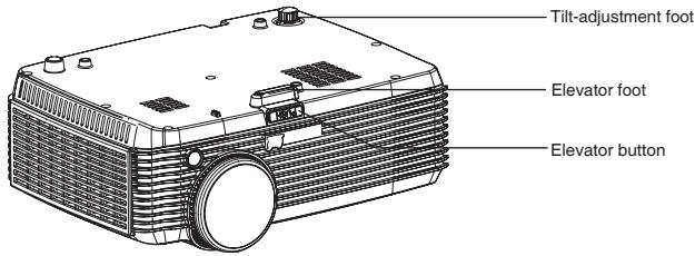 VIEWSONIC PJD6251 - Adjusting the Projector Height - 1