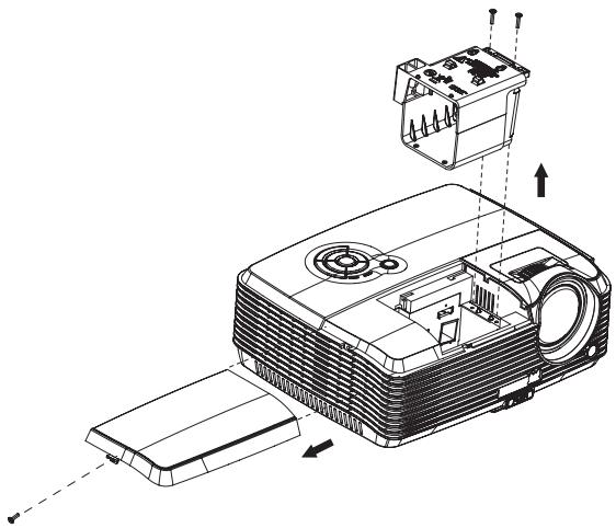 VIEWSONIC PJD6381 - Replacing the Lamp - 2
