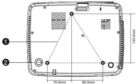 VIEWSONIC PJD6381 - Bottom View - 1
