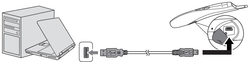 VIEWSONIC PJD7583WI - Charging the battery - 1