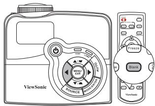 VIEWSONIC PJD7583WI - Hiding the image - 1