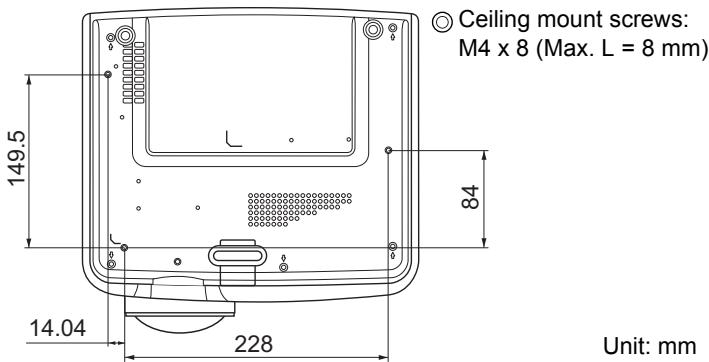 VIEWSONIC PJD7583WI - Ceiling mount installation - 1