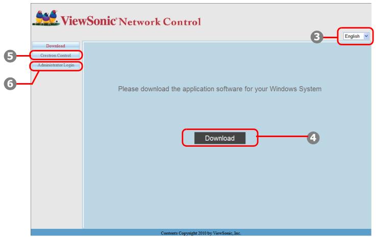 VIEWSONIC PJD7583WI - Controlling the projector through a web browser - 3