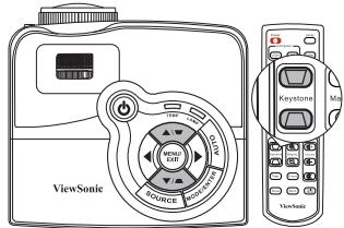 VIEWSONIC PJD7583WI - Correcting keystone - 1