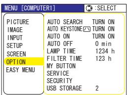 VIEWSONIC PJL3211 - OPTION Menu - 1