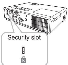 VIEWSONIC PJL3211 - Using the security slot - 1