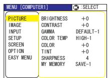 VIEWSONIC PJL3211 - In the EASY MENU - 2