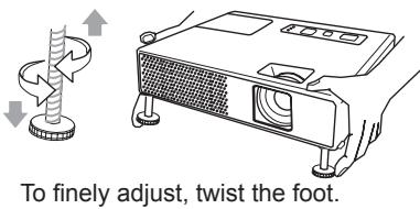 VIEWSONIC PJL3211 - Adjusting the projector's elevator - 3