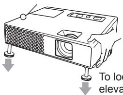VIEWSONIC PJL3211 - Adjusting the projector's elevator - 2