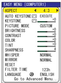 VIEWSONIC PJL3211 - In the EASY MENU - 1