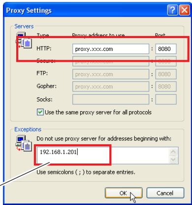 VIEWSONIC PJL6223 - - Not using proxy server - 2