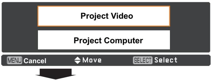 VIEWSONIC PJL6223 - Video / PC selection window - 1