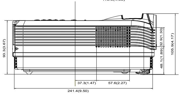 VIEWSONIC PJL6223 - Dimensions - 5