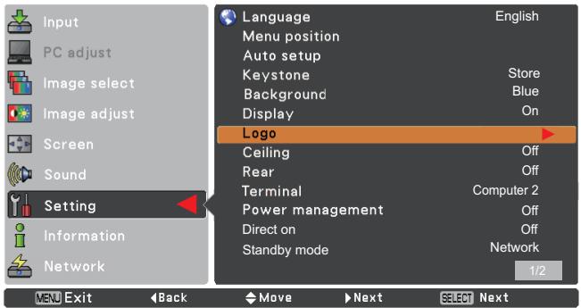 VIEWSONIC PJL6223 - Logo select - 1