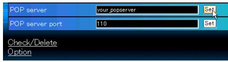 VIEWSONIC PJL6223 - Setting POP server - 1