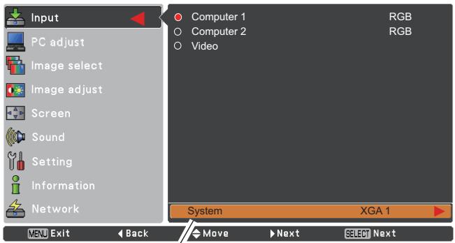 VIEWSONIC PJL6223 - Selecting Computer System Manually - 1