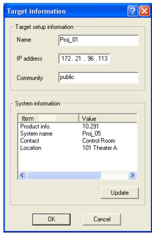 VIEWSONIC PJL6223 - Addition of the target - 1